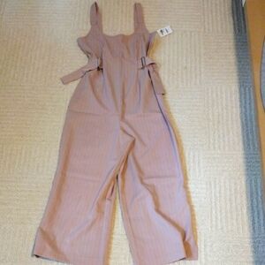 Charlotte Russe Blush Jumpsuit with Belted Waist